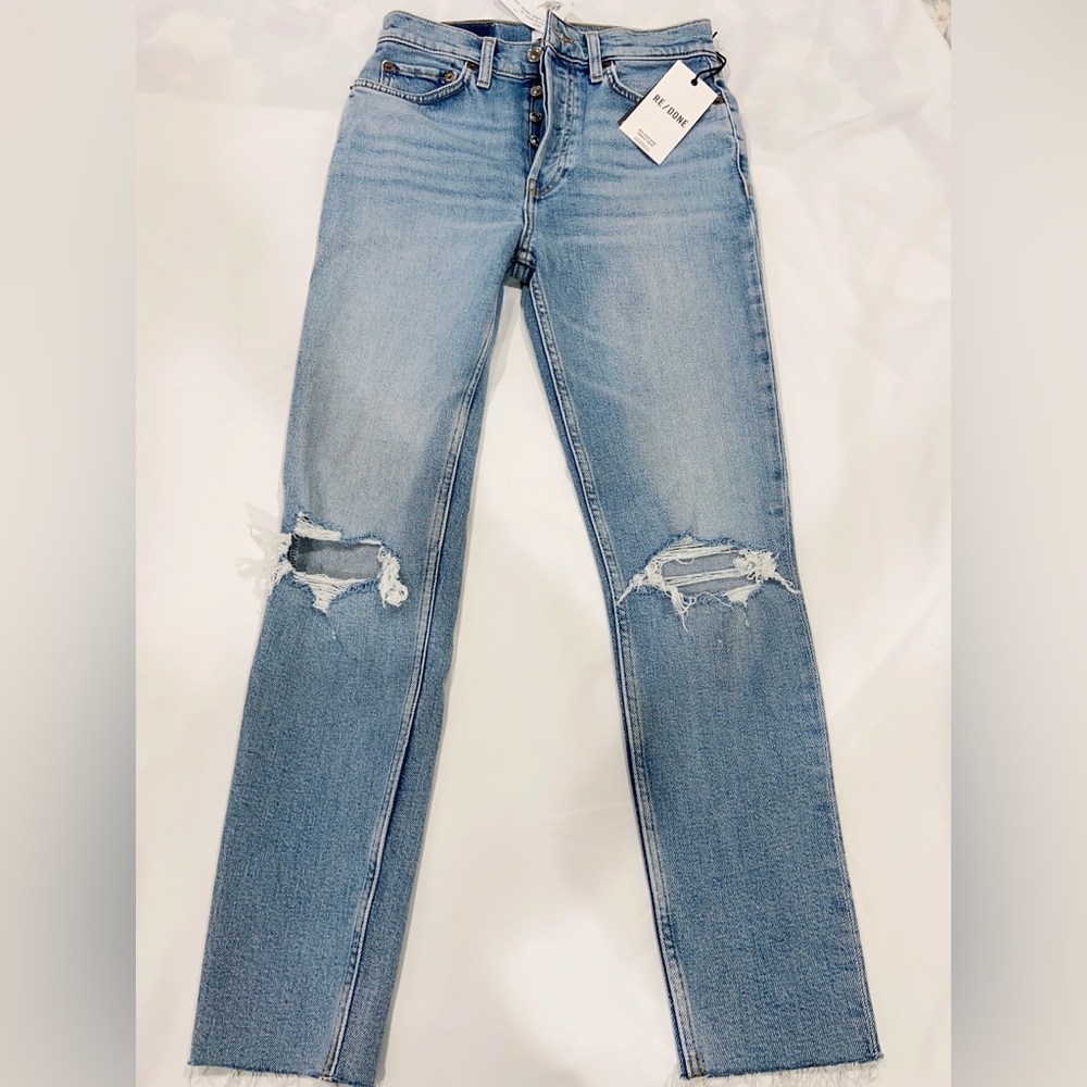 Re/Done NWT Originals 90s High Rise Ankle Crop Jean 25